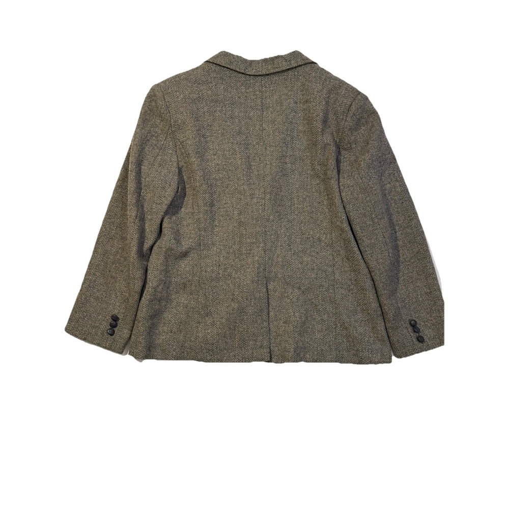 Talbott 100% Wool Blazer Womens M Gray Herringbone Tweed Jacket - Picture 10 of 14